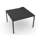 Pergola bioclimatica autoportante DELUXE in alluminio con doppie alette antracite 4x4m - telecomando - X-METAL