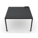 Pergola bioclimatica autoportante DELUXE in alluminio con doppie alette antracite 4x4m - telecomando - X-METAL