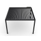 Pergola bioclimatica autoportante DELUXE in alluminio con doppie alette antracite 4x4m - telecomando - X-METAL