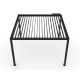 Pergola bioclimatica autoportante DELUXE in alluminio con doppie alette antracite 4x4m - telecomando - X-METAL