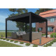 Pergola bioclimatica autoportante DELUXE in alluminio con doppie alette antracite 4x4m - telecomando - X-METAL