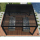 Pergola bioclimatica autoportante DELUXE in alluminio con doppie alette antracite 4x4m - telecomando - X-METAL