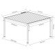 Pergola bioclimatica autoportante DELUXE in alluminio con doppie alette antracite 4x4m - telecomando - X-METAL