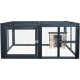 Recinto per tartarughe in legno termotrattato FSC 120x110x50cm + rifugio - Shelty Pet