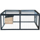 Recinto per tartarughe in legno termotrattato FSC 120x110x50cm + rifugio - Shelty Pet