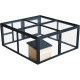 Recinto per tartarughe in legno termotrattato FSC 120x110x50cm + rifugio - Shelty Pet