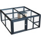 Recinto per tartarughe in legno termotrattato FSC 120x110x50cm + rifugio - Shelty Pet