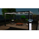Pergola autoportante con telo retrattile motorizzato in alluminio antracite 3x3m - X-METAL