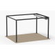 Pergola autoportante con telo retrattile motorizzato in alluminio antracite 3x4m - X-METAL