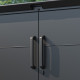 Casetta per 3 pattumiere Kosto in acciaio zincato monofalda grigio scuro + kit di ancoraggio - X-Metal