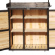Tavolo di preparazione con contenitore in legno FSC termotrattato 87x45x120 cm - Arbor