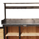 Tavolo di preparazione con contenitore in legno FSC termotrattato 87x45x120 cm - Arbor