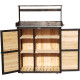 Tavolo di preparazione con contenitore in legno FSC termotrattato 87x45x120 cm - Arbor