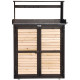 Tavolo di preparazione con contenitore in legno FSC termotrattato 87x45x120 cm - Arbor
