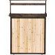 Tavolo di preparazione con contenitore in legno FSC termotrattato 87x45x120 cm - Arbor