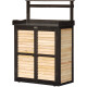 Tavolo di preparazione con contenitore in legno FSC termotrattato 87x45x120 cm - Arbor