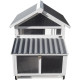 Pollaio in legno termotrattato FSC 224x81x107cm con tetto in PVC per 4-6 polli – Shelty Pet