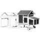 Pollaio in legno termotrattato FSC 224x81x107cm con tetto in PVC per 4-6 polli – Shelty Pet
