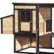 Pollaio in legno termotrattato FSC 200x75,5x103cm con tetto in feltro bitumato per 4-5 galline – Shelty Pet