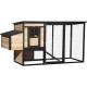 Pollaio in legno termotrattato FSC 200x75,5x103cm con tetto in feltro bitumato per 4-5 galline – Shelty Pet