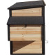 Pollaio in legno termotrattato FSC 200x75,5x103cm con tetto in feltro bitumato per 4-5 galline – Shelty Pet