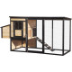 Pollaio in legno termotrattato FSC 200x75,5x103cm con tetto in feltro bitumato per 4-5 galline – Shelty Pet