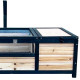 Recinto per tartarughe da interno o esterno in legno FSC termotrattato 97x57x33cm - Shelty Pet