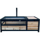 Recinto per tartarughe da interno o esterno in legno FSC termotrattato 97x57x33cm - Shelty Pet