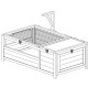 Recinto per tartarughe da interno o esterno in legno FSC termotrattato 97x57x33cm - Shelty Pet