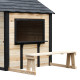 Casetta per bambini Schproutch in legno termotrattato FSC - Abracadaprout