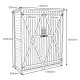 Armadio da giardino a doppia anta in legno termotrattato FSC 140x50x162cm - Arbor
