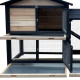 Gabbia in legno FSC termotrattato con recinto 147x53x92 cm per 4 conigli o roditori - Shelty Pet
