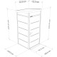 Casetta da giardino modulare coibentata 1x1m pannelli grigi struttura bianca - pavimento incluso - Everbox