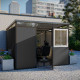 Casetta da giardino modulare coibentata 3x3m antracite e nera - pavimento incluso - Everbox