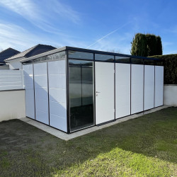 Casetta da giardino modulare coibentata profili neri 6x3m - pavimento incluso - Everbox