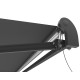 Tenda da sole motorizzata 350x250cm EASY antracite telo poliestere antracite - X-METAL