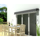Tenda da sole motorizzata 350x250cm EASY antracite telo poliestere antracite - X-METAL