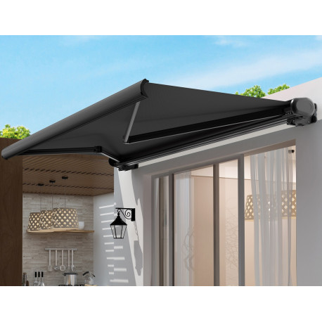 Tenda da sole motorizzata 300x250cm LUXO telo poliestere antracite - X-METAL