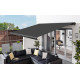Tenda da sole motorizzata 500x350cm LUXO antracite telo poliestere antracite - X-METAL