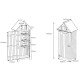 Armadio da giardino in legno termotrattato e laccato FSC 77x54x179 cm con ripiani - Arbor