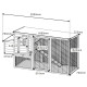Pollaio in legno termotrattato FSC 200x75,5x103cm con tetto in feltro bitumato per 4-5 galline – Shelty Pet