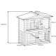 Gabbia da esterno in legno FSC termotrattato 101x55x100cm - Shelty Pet