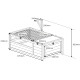 Recinto per tartarughe da interno o esterno in legno FSC termotrattato 97x57x33cm - Shelty Pet