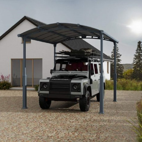 Tettoia in alluminio grigio e policarbonato 1 auto 15.6m² Arcadia Alpine 4300 - Canopia by Palram