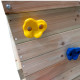 Area giochi POUET-POUET in legno termotrattato con 2 altalene e 1 scivolo - Abracadaprout