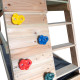 Area giochi POUET-POUET in legno termotrattato con 2 altalene e 1 scivolo - Abracadaprout