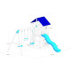 Area giochi MAMMOUTH in legno termotrattato con 2 altalene, 1 trapezio e 1 scivolo - Abracadaprout