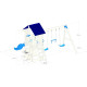 Area giochi MAMMOUTH in legno termotrattato con 2 altalene, 1 trapezio e 1 scivolo - Abracadaprout