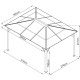 Pergola 300x395cm in alluminio antracite e policarbonato X-METAL