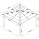 Pergola 360x360cm in alluminio antracite e policarbonato X-METAL